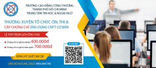 TUYỂN SINH LỚP ÔN -THI & CẤP CHỨNG CHỈ TIN HỌC CƠ BẢN THÁNG 10/2023