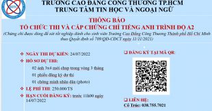 THÔNG BÁO LỊCH THI TIẾNG ANH A2
