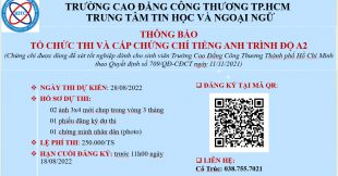 THÔNG BÁO: THI TIẾNG ANH A2